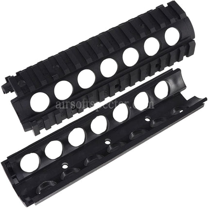 AIRSOFT SPECTER 170mm Polymer KAC Style M4A1 M4CQB RAS Handguard Rail System with Rail Cover Suitable For CYMA E&C D-Boys G&P Classic Army KWA G&G Tokyo Marui M4 M16 Series AEG Rifles Black