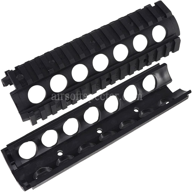 AIRSOFT SPECTER 170mm Polymer KAC Style M4A1 M4CQB RAS Handguard Rail System with Rail Cover Suitable For CYMA E&C D-Boys G&P Classic Army KWA G&G Tokyo Marui M4 M16 Series AEG Rifles Black