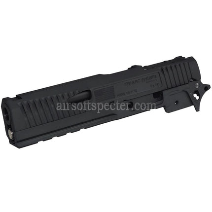 Bomber Airsoft CNC Aluminum TRIARC System Style Barrel Slide Middle Frame Kit Set For Tokyo Marui Hi-Capa Series GBB Pistols Titanium Grey