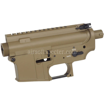 Corps en métal E&C récepteur supérieur inférieur compatible avec les répliques AEG M4 M16 Airsoft E&C Tokyo Marui couleur sable