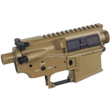 Corps en métal E&C récepteur supérieur inférieur compatible avec les répliques AEG M4 M16 Airsoft E&C Tokyo Marui couleur sable