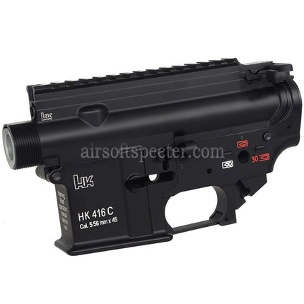 CYMA CGS HK416C Corps Métallique Kit Récepteur Supérieur et Inférieur Compatible avec CYMA CGS HK416 Tokyo Marui M4 Series MWS GBB Rifles Airsoft Noir