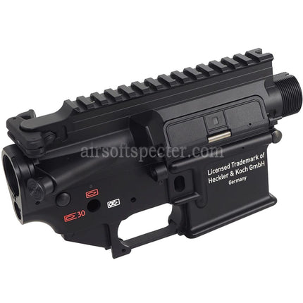 CYMA CGS HK416C Corps Métallique Kit Récepteur Supérieur et Inférieur Compatible avec CYMA CGS HK416 Tokyo Marui M4 Series MWS GBB Rifles Airsoft Noir