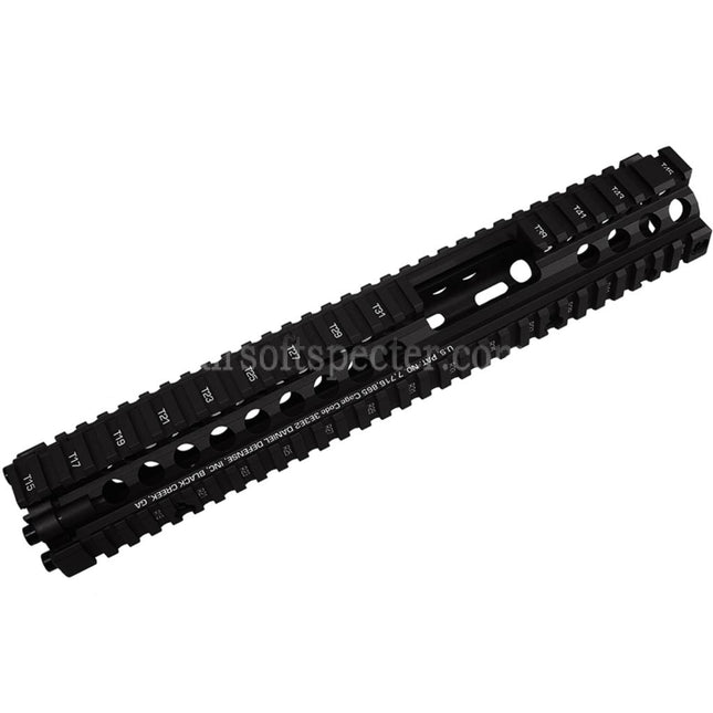 CYMA Daniel Defense Licensed CNC Aluminum 12.5 Inches Free Float RIS II FSP Rail Handguard Rail System Suitable For CYMA E&C D-Boys G&P Classic Army KWA G&G Tokyo Marui M4 M16 Series AEG Rifles Airsoft