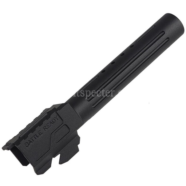 5KU CNC Aluminum BRA Style Ported Outer Barrel For Tokyo Marui G17 Gen.3 Series GBB Pistols Airsoft