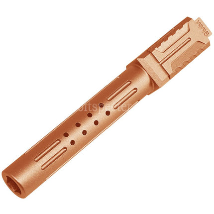 5KU CNC Aluminum BRA Style Ported Outer Barrel For Tokyo Marui G17 Gen.3 Series GBB Pistols Airsoft