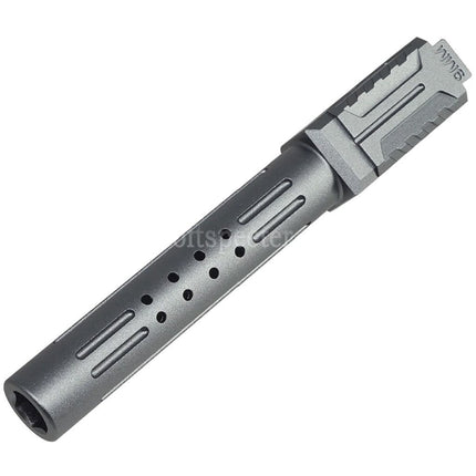 5KU CNC Aluminum BRA Style Ported Outer Barrel For Tokyo Marui G17 Gen.3 Series GBB Pistols Airsoft