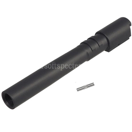 5KU Stainless Steel Outer Barrel +11mm CW Clockwise Thread with Bushing For KJ Works ASG CZ Shadow2 Orange Series GBB Pistols Airsoft
