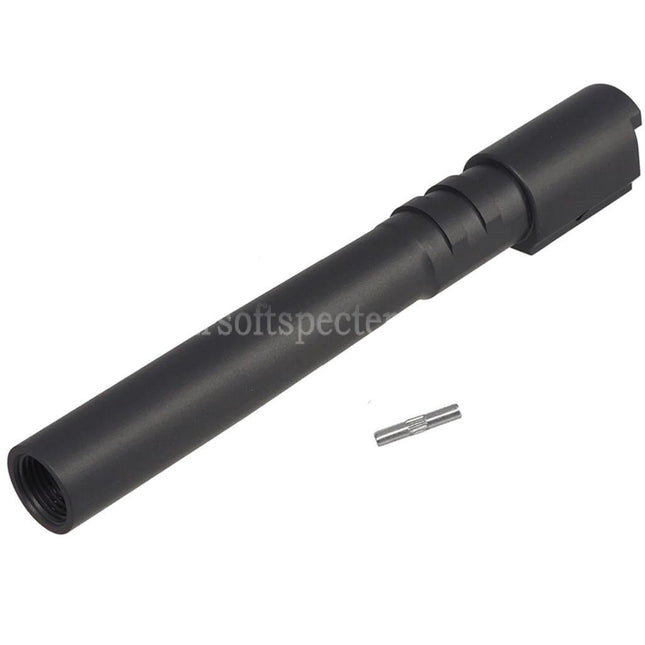 5KU Stainless Steel Outer Barrel +11mm CW Clockwise Thread with Bushing For KJ Works ASG CZ Shadow2 Orange Series GBB Pistols Airsoft