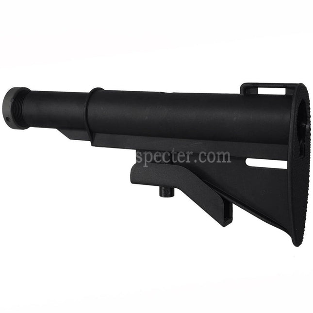 E&C Classic M733 Style Stock with Tube Suitable For AR M4 M16 Series AEG Rifles Airsoft Black