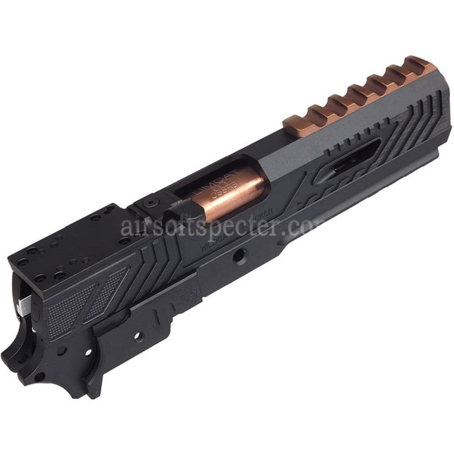 5KU CNC Aluminum Limcat Wildcat Tracker Carry Optic Barrel Slide Middle Frame Kit Suitable For Tokyo Marui Hi-Capa Series GBB Pistols Airsoft