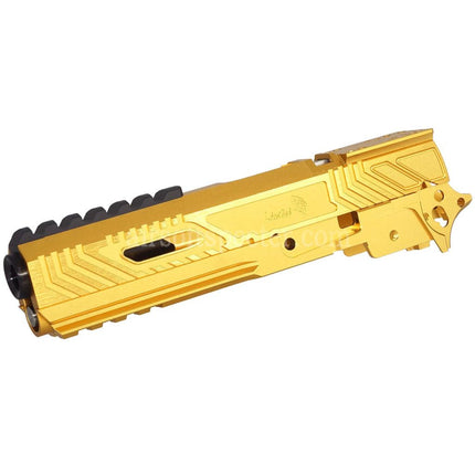 5KU CNC Aluminum Limcat Wildcat Tracker Carry Optic Barrel Slide Middle Frame Kit Suitable For Tokyo Marui Hi-Capa Series GBB Pistols Airsoft