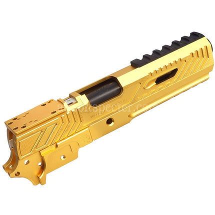 5KU CNC Aluminum Limcat Wildcat Tracker Carry Optic Barrel Slide Middle Frame Kit Suitable For Tokyo Marui Hi-Capa Series GBB Pistols Airsoft