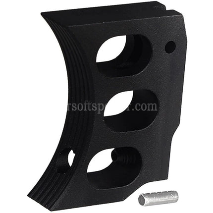 5KU Aluminum Three Hole Skeletonized Trigger Medium Suitable For Tokyo Marui Hi-Capa 1911 Series GBB Pistols Airsoft Black