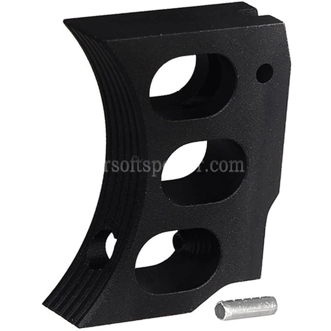 5KU Aluminum Three Hole Skeletonized Trigger Medium Suitable For Tokyo Marui Hi-Capa 1911 Series GBB Pistols Airsoft Black